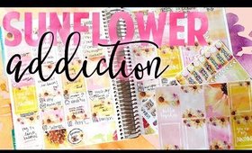 Plan With Me: Sunflower Addiction in Erin Condren Vertical and LV MM Agenda