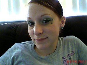 green eye shadow!! :D