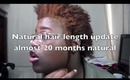 Hair length update 20 months natural