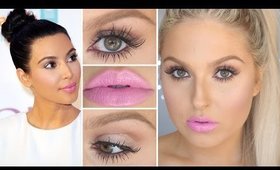 Kim Kardashian Inspired Spring Makeup! ♡ Lash & Lip Focus