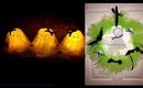DIY Halloween Ghost & Bats Wreath - Fantasmita De El Dia De Las Brujas