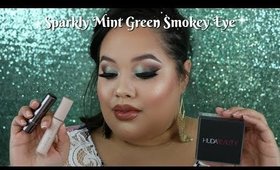 Sparkly Mint Green Smokey Eye | FT. Huda Easy Bake Powder