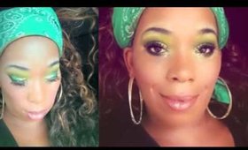 GREEN OMBRE MAKEUP