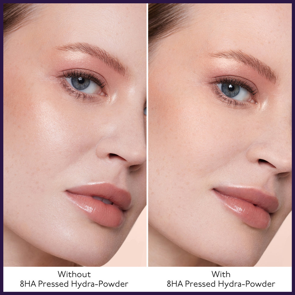 Before-After of the BY TERRY Hyaluronic Pressed Hydra-Powder 8HA