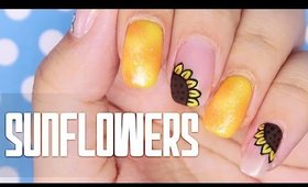 Sunflowers nail art