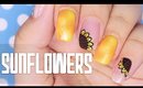 Sunflowers nail art