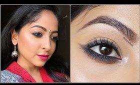 #9DAYSOFMAKEUP | GREY Smokey Wing EASY Eyemakeup for Navratri | Stacey Castanha