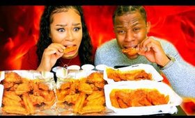 2X NUCLEAR CHICKEN SPICY WINGS MUKBANG CHALLENGE