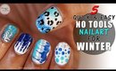 5 Easy NO TOOLS Nail Art Designs For Winter/Holiday Season