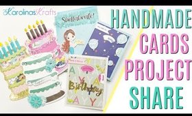 Handmade Cards Project Share Using New Dies, Cake Shaped Birthday Cards