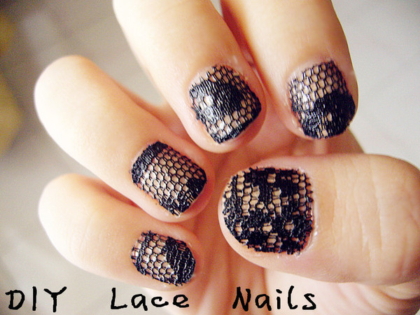 DIY Lace Nails (with real lace!) | Yvonne F.'s (braveboldcourageous ...