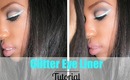 Turquoise Glitter Eye Liner + Fuchsia Lips Tutorial  l   Eye Liner Pailleté
