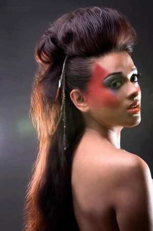 Hair and makeup for rockstar shoot I did. 