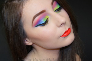 The weather has been absolutely miserable here in Ireland so I thought "what better way to brighten the day" by creating this neon makeup look :)
Tutorial:http://www.youtube.com/watch?v=ztWN4XwXDaQ