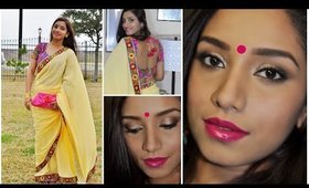 GRWM: Indian party makeup and saree styling.