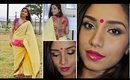 GRWM: Indian party makeup and saree styling.