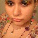 Mega Rainbow! Eyeshadow and eyelashes! 