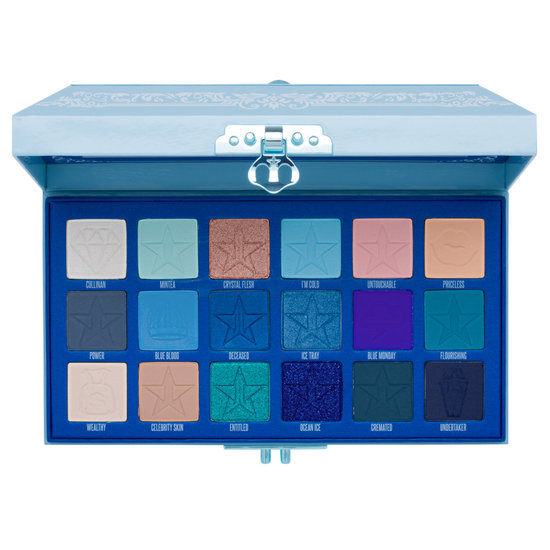 eyeshadow palette with blue