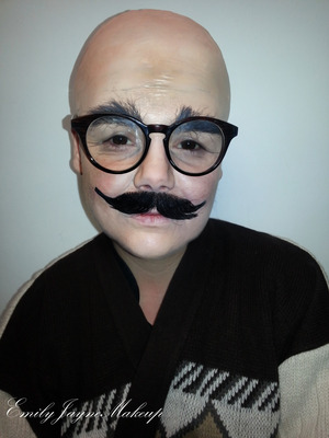 Bald old man make-up on my friend.
'Like' my facebook page at: https://www.facebook.com/EmilyJayneMakeup?ref=hl