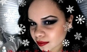 Holiday Tutorial : Smoky blue & Red Lips