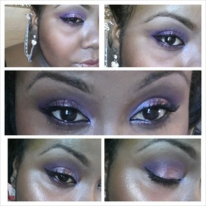 this is the wedding makeup I did for my sisters wedding. purple shadows urban decay ammo pallette and coastals 88 matte 
