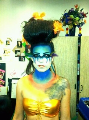 Hair by Renee Marie makeup by karlyne Flores. Air brushed make up and fun iPod