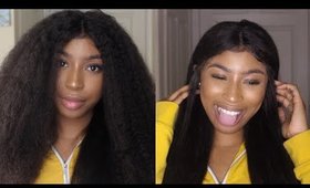 Curly to Straight hair tutorial! -Watch me Transform