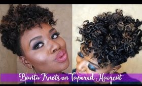 Bantu Knots Tutorial Natural Hair Tapered Cut