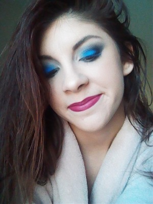 mismatched eyes and lips, but those are just the colors I wanted to use! 
