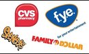 CVS, F.Y.E., Spencers & Family Dollar Haul
