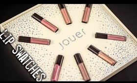 Swatches- Jouer Cosmetics Best Of Nudes Mini Lip Crème Set