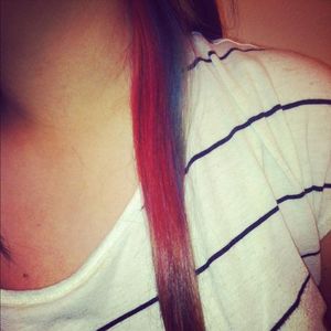 Just red and blue hair color :) Used splat hair dye.