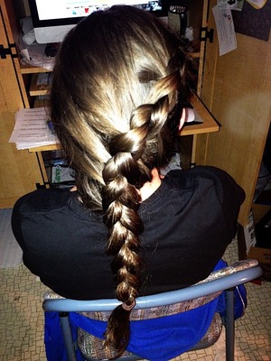 Instead of a typical French braid start on the side, it makes it look even cooler.