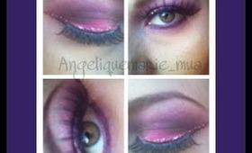 Valentine's Day Makeup (purple and pink glitter)