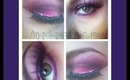 Valentine's Day Makeup (purple and pink glitter)