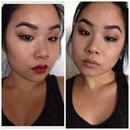 Red/Nude lip