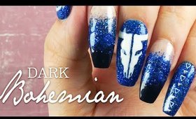 Dark Bohemian nail art