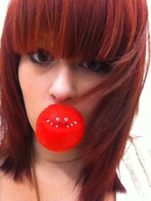 When I had a full fringe. I cut it myself, which may have been a silly idea but I think it looks great in red! What do you guys think? (it was red nose day..)