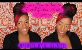 Faux Bun & Bangs w Clip-Ins Protective Style  (feat. Cantu Dry Co-Wash) l TotalDivaRea