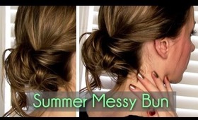 Messy, Twisted Bun in 2 Minutes || RachhLoves