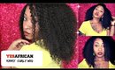 Most Natural Looking!! YesAfrican Brazilian Curly Full Lace Wig