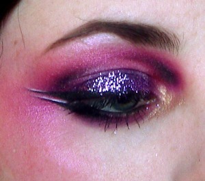 Messing with purple, pink and glitter :)