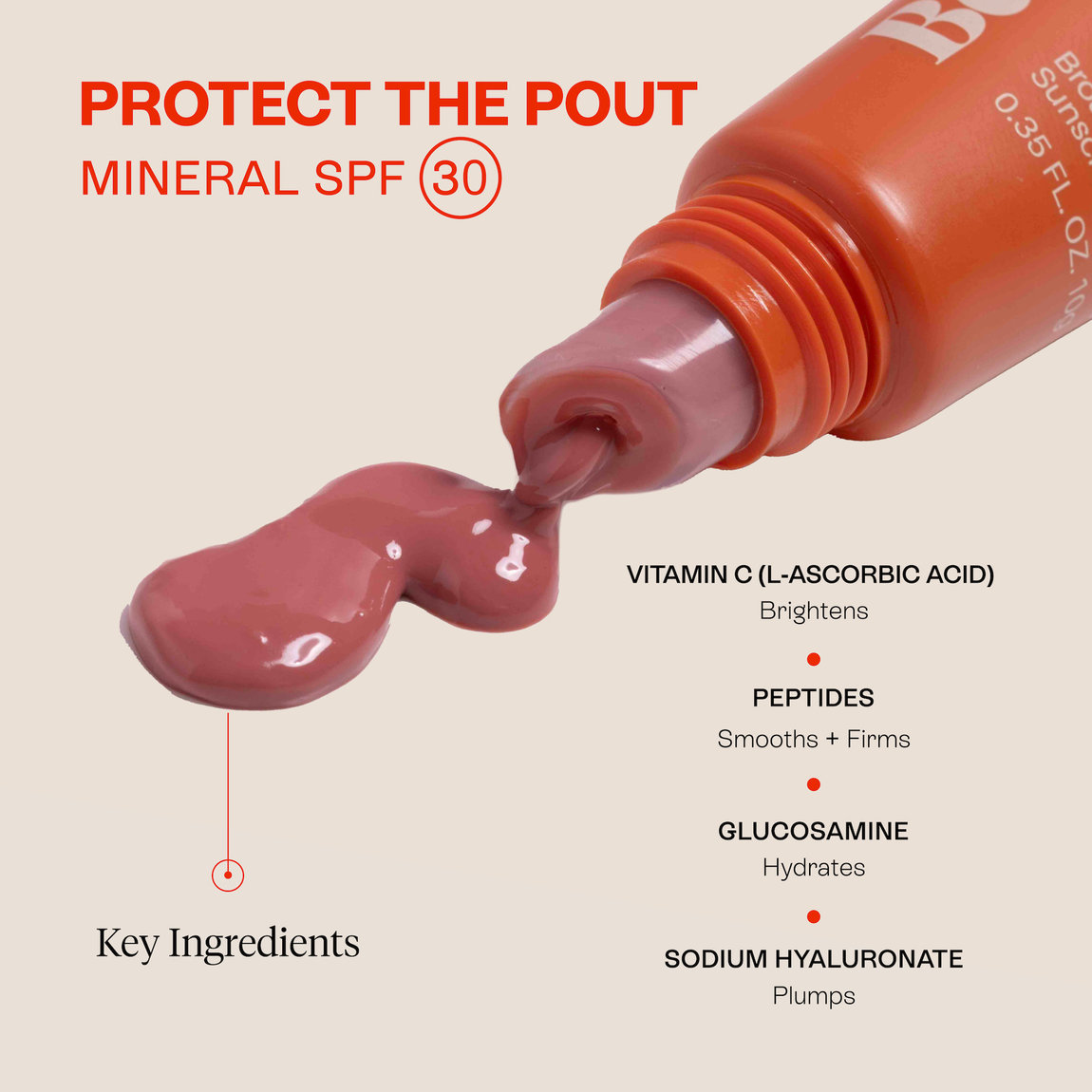 BeautyStat C Lip Serum Mineral SPF 30 Neutral Peach | Beautylish