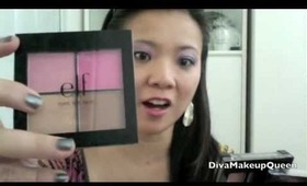 ELF Beauty School Review (Blush & Bronzer, Cream Eyeshadow,  Shimmer Palette)