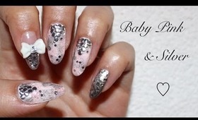 Baby Pink & Silver Nails (girly & edgy) & Bornprettystore.com Review