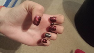 nails inc magnetic red and black nail varnish