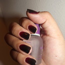 Black and Red Gradient Nails 