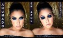 Ahumado en AZULES / BLUE NAVY smokey eye makeup tutorial| auroramakeup