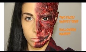 Two Face Harvey Dent Halloween Makeup Tutorial