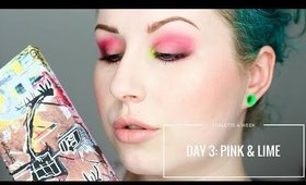 URBAN DECAY BASQUIAT - DAY 3: PINK & LIME| 1 PALETTE FOR A WEEK